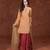 Peach & Maroon Phulkari Embroidered Gharara Set
