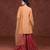Peach & Maroon Phulkari Embroidered Gharara Set
