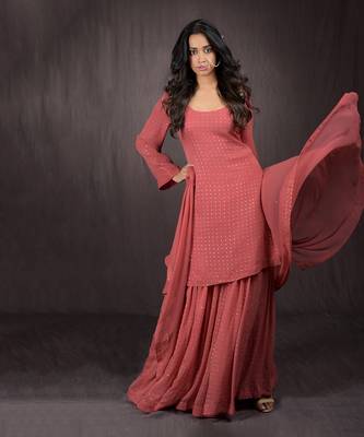 Desert Rose - Gold Embellished Sharara Set 4