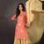 Peach Echo Handwoven Brocade Gharara Set
