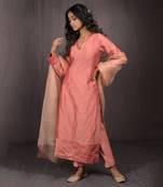Desert Rose Handwoven Banarasi Kurta Set