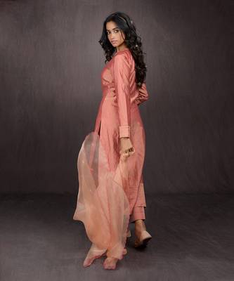 Desert Rose Handwoven Banarasi Kurta Set 3