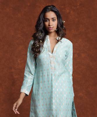 Aqua Haze Banarasi Handwoven Sharara Set 4