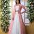 SHUBHKALA WHITE THREAD embroidered GEORGETTE SEMI STITCHED LEHENGA WITH KOTI
