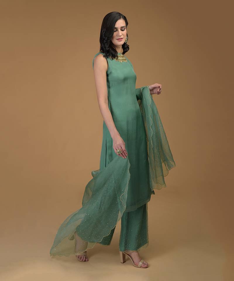 Kale Inara Zardozi Hand Embroidered Kurta Set