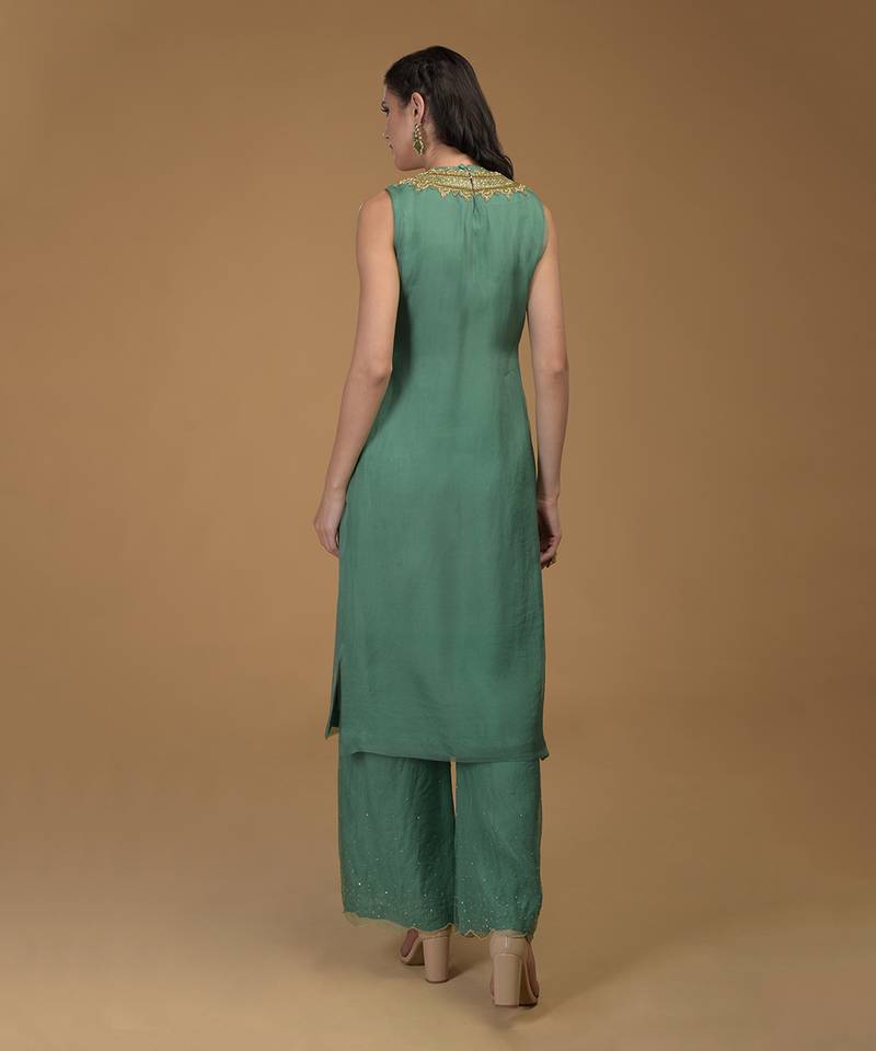 Kale Inara Zardozi Hand Embroidered Kurta Set