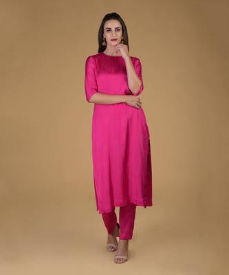 Hot Pink Suit With Crystal Embroidered Dupatta 4