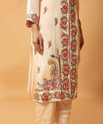 Champagne Coloured Jumpsuit And Jacket Set 3