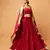 Deep Red Coloured Sleeveless Lehenga.