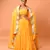 Bright Yellow Coloured Sleeveless Lehenga.