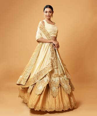 Golden Ombre Lehenga With Intricate Embroidery 2