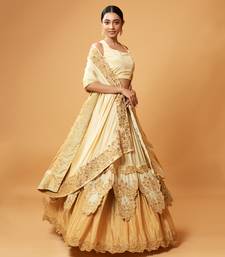 Golden Ombre Lehenga With Intricate Embroidery