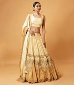 Golden Ombre Lehenga With Intricate Embroidery