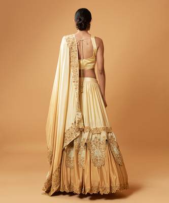 Golden Ombre Lehenga With Intricate Embroidery 4