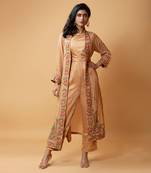 Light Bronze Coloured Jumpsuit And Jacket Set