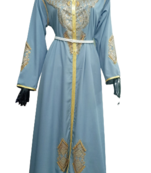 LIGHT GREY GEORGETTE KAFTAN WITH ZARI WORK