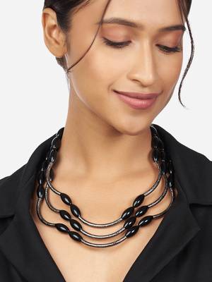Multi-Strand Black Onyx Necklace 1