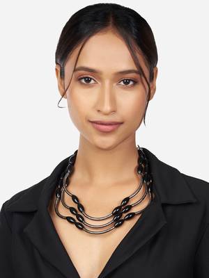 Multi-Strand Black Onyx Necklace 2