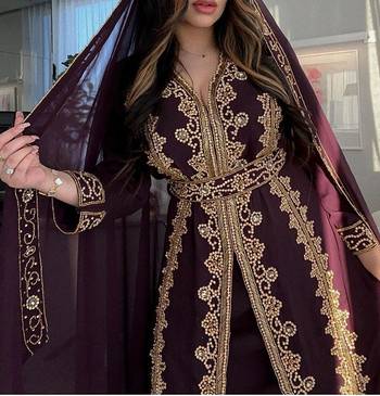Violet Reception Kaftan for Women 3