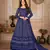 BLUE GEORGETTE THREAD WITH SEQUIENCE EMBROIDERED WORK SALWAR SUIT DUPATTA
