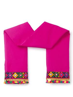 Banjara India Kutchi Embroidered Girls Chaniya Choli with Dupatta (CC-PTW) - White 4
