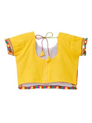 Banjara India Kutchi Embroidered Girls Chaniya Choli with Dupatta (CC-PTW) - Red 3