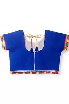 Banjara India Kutchi Embroidered Girls Chaniya Choli with Dupatta (CC-PTW) - Blue