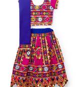 Banjara India Kutchi Embroidered Girls Chaniya Choli with Dupatta (CC-PTW) - Pink