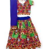 Banjara India Kutchi Embroidered Girls Chaniya Choli with Dupatta (CC-PTW) - GREEN