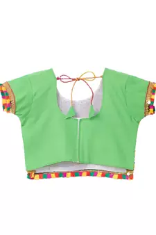 Banjara India Kutchi Embroidered Girls Chaniya Choli with Dupatta (CC-PTW) - GREEN
