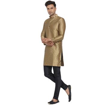 Brown printed jaquard men-kurtas 2