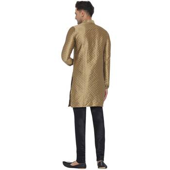 Brown printed jaquard men-kurtas 3