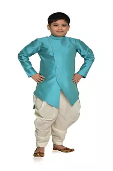 ANAN Kid's Festive & Party Red Kurta and Patiala Set  ( Red Pack of 1 )