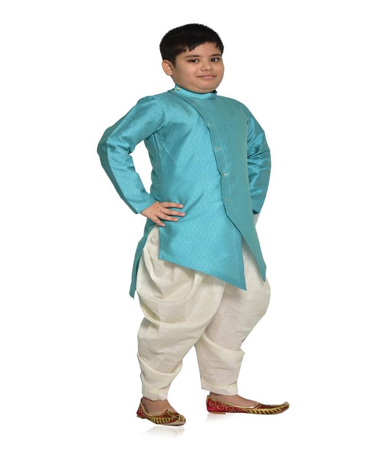 ANAN Kid's Festive & Party Red Kurta and Patiala Set  ( Red Pack of 1 )