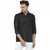Black plain cotton men-Shirt