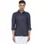 Blue plain cotton men-Shirt