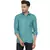 Green plain cotton men-Shirt