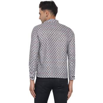 Grey printed cotton men-kurtas 4
