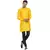 Yellow printed jaquard men-kurtas