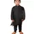 ANAN Kid's Festive & Party Black Crose Kurta and Pyjama Set  ( Black Pack of 1 )
