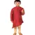 ANAN Kid's Festive & Party Maroon Crose Kurta and Pyjama Set  ( Maroon Pack of 1 )