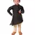 ANAN Kid's Festive & Party Black Crose Kurta and Pyjama Set  ( Black Pack of 1 )