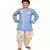 ANAN Kid's Festive & Party Sky Blue Sherwani and White Patiala Set  ( Sky Blue Pack of 1 )