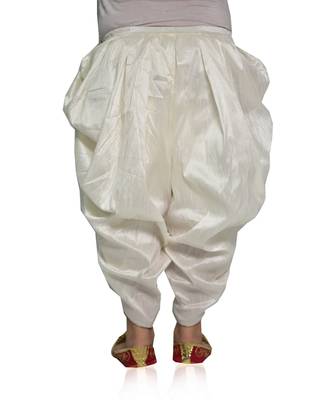 ANAN Kid's Festive & Party White Patiala Pant  ( White Pack of 1 ) 3
