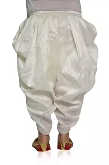 ANAN Kid's Festive & Party White Patiala Pant  ( White Pack of 1 )