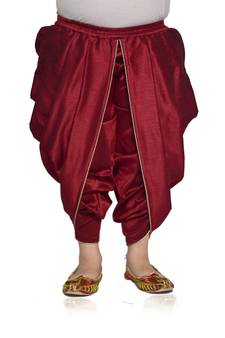 ANAN Kid's Festive & Party Maroon Patiala Pant  ( Maroon Pack of 1 )