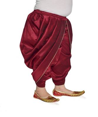 ANAN Kid's Festive & Party Maroon Patiala Pant  ( Maroon Pack of 1 ) 2