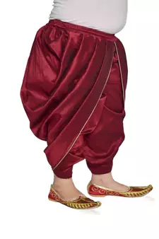 ANAN Kid's Festive & Party Maroon Patiala Pant  ( Maroon Pack of 1 )