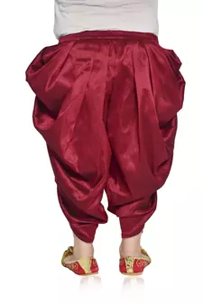 ANAN Kid's Festive & Party Maroon Patiala Pant  ( Maroon Pack of 1 )