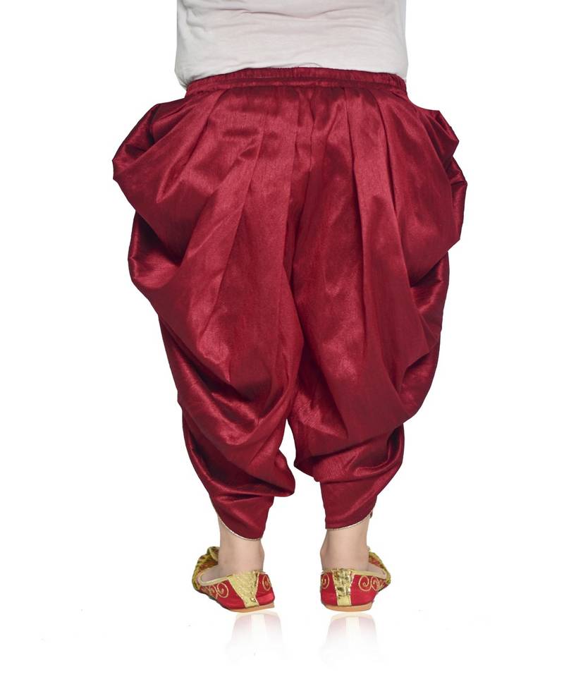 ANAN Kid's Festive & Party Maroon Patiala Pant  ( Maroon Pack of 1 )